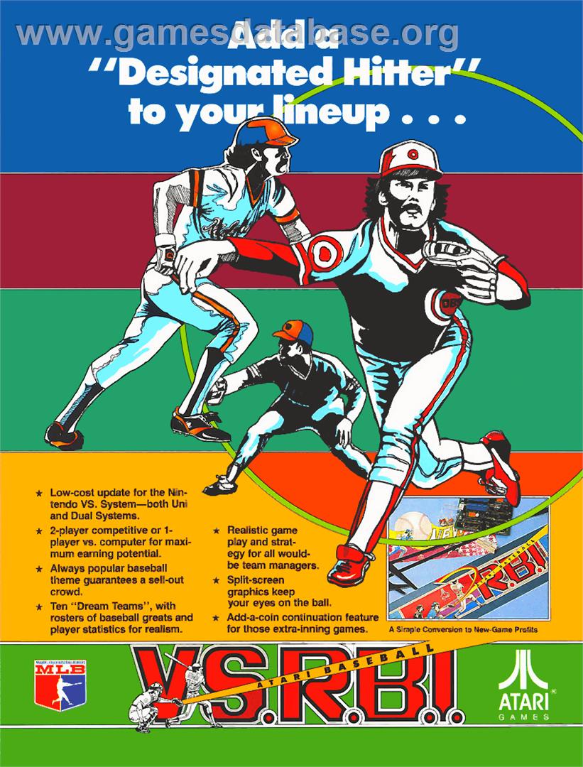 Vs. Atari R.B.I. Baseball - Nintendo Arcade Systems - Artwork - Advert