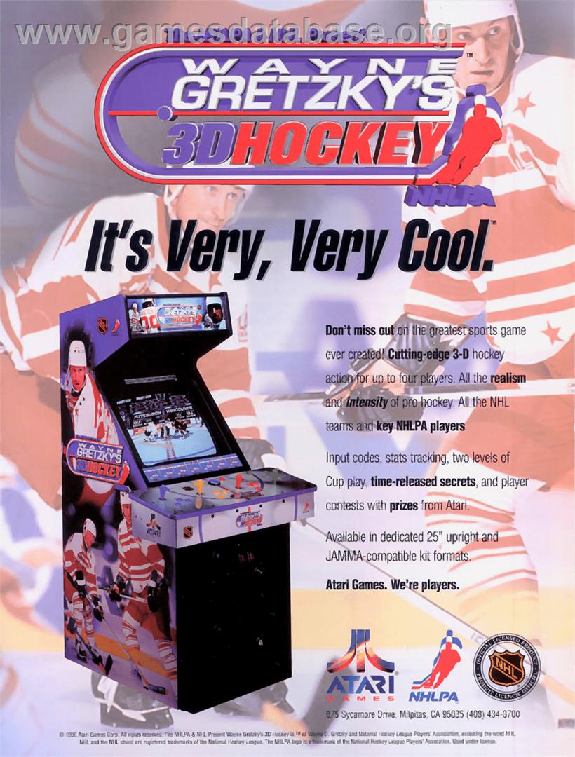 Wayne Gretzky's 3D Hockey - Arcade - Artwork - Advert