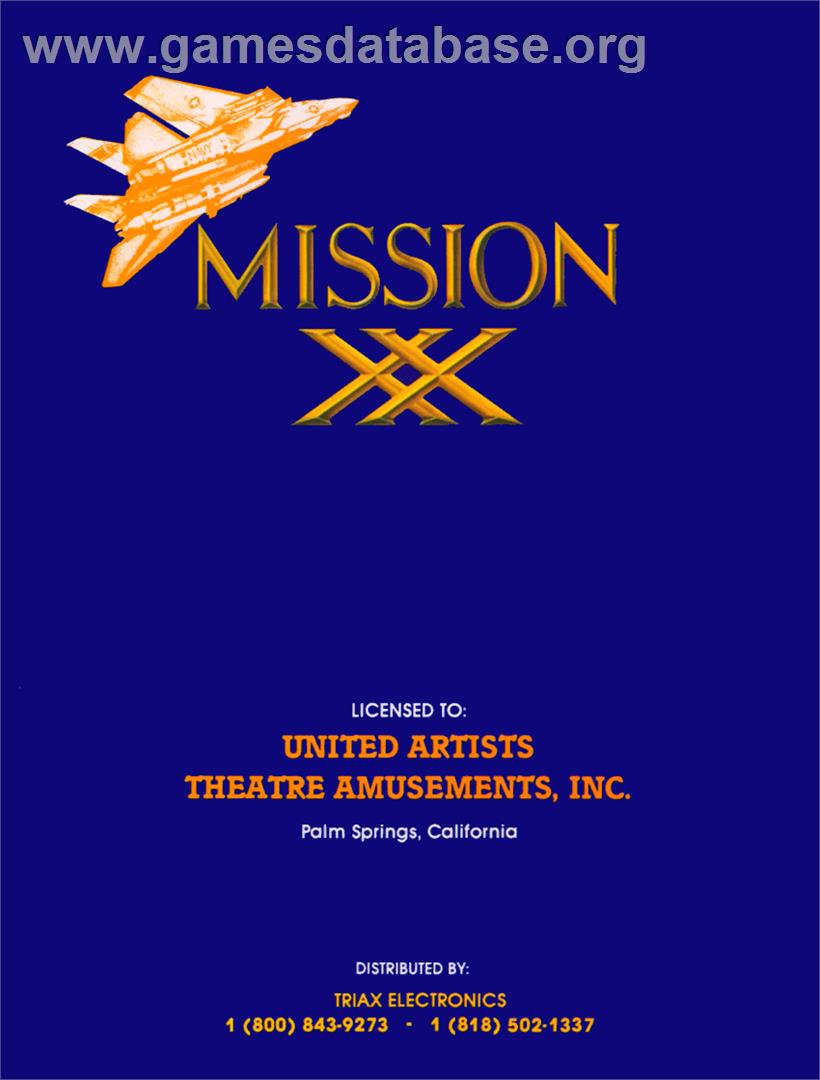XX Mission - Arcade - Artwork - Advert