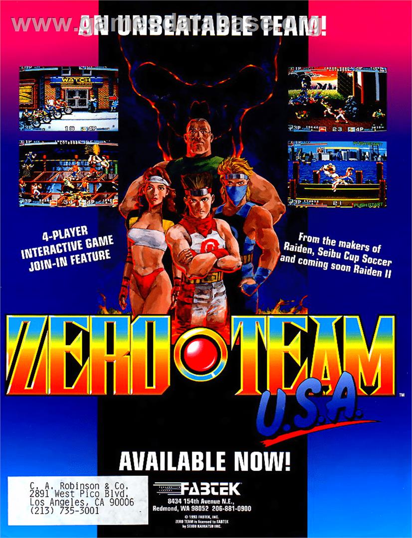 Zero Team Suicide Revival Kit - Arcade - Artwork - Advert