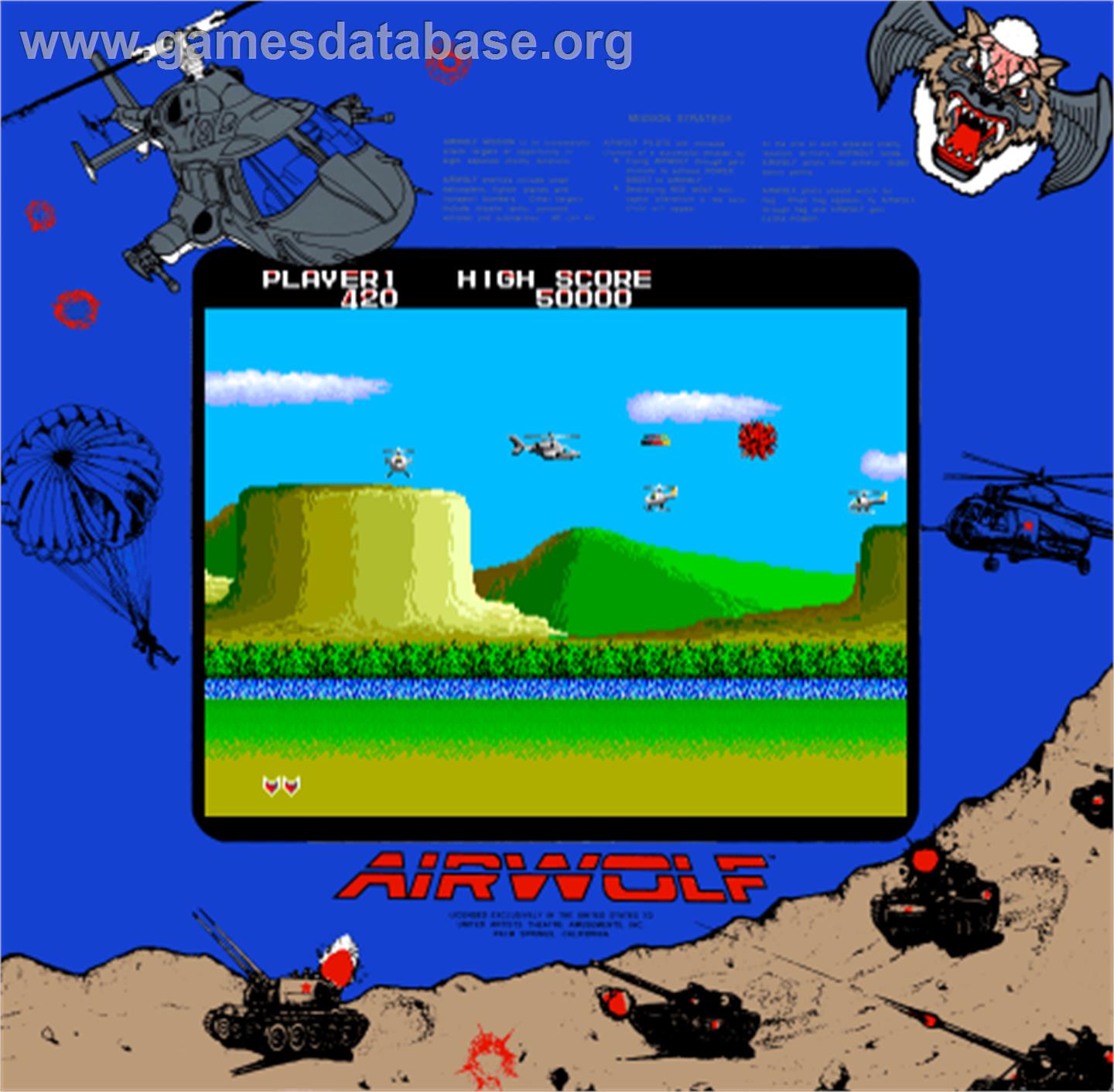 Airwolf - Arcade - Artwork - Artwork