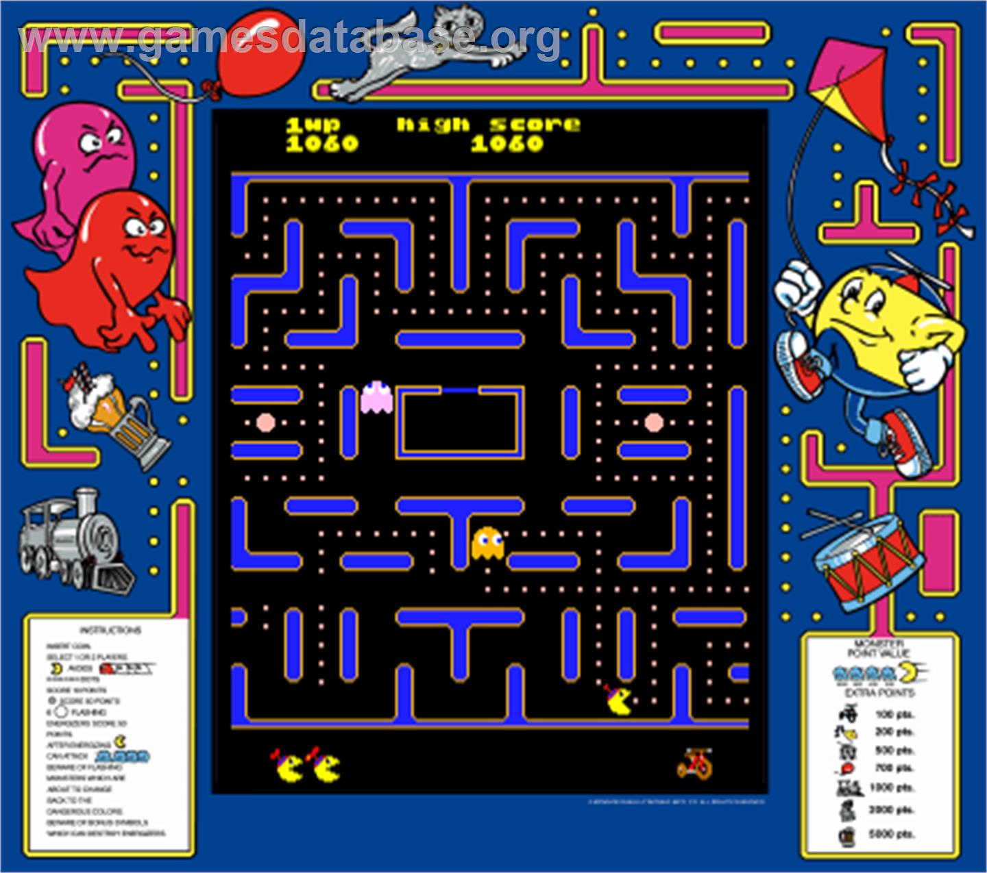 Jr. Pac-Man - Arcade - Artwork - Artwork