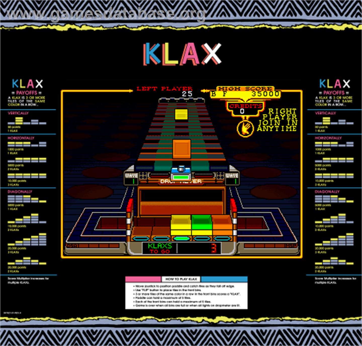 Klax - Arcade - Artwork - Artwork