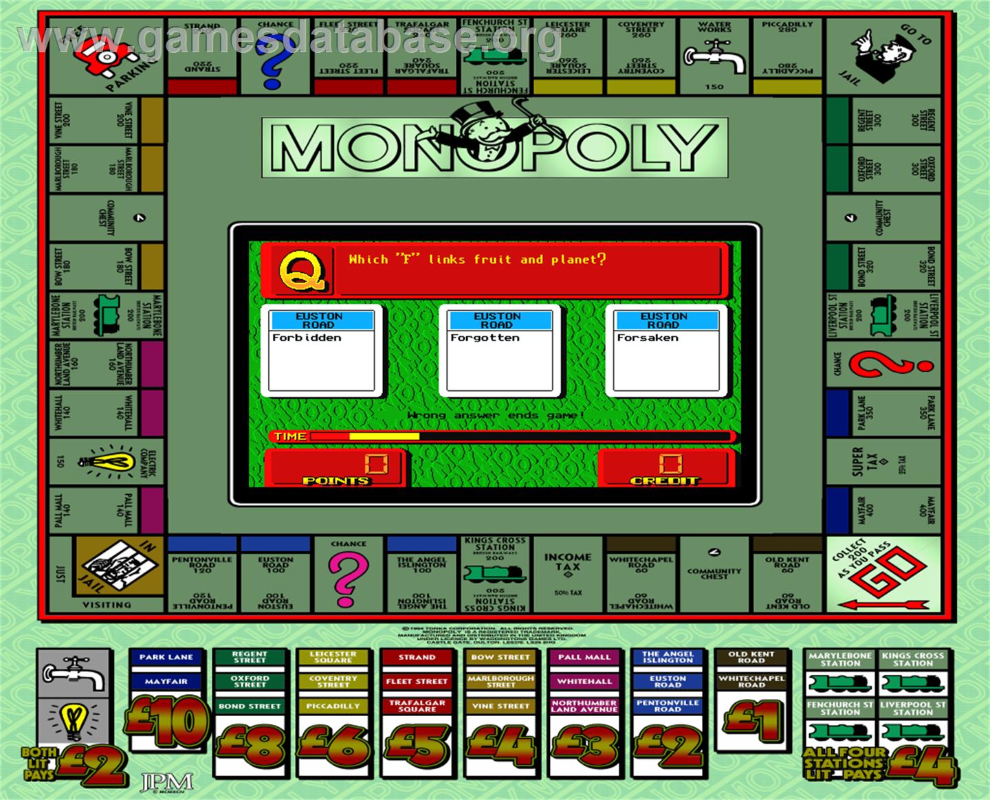 Monopoly Classic - Arcade - Artwork - Artwork