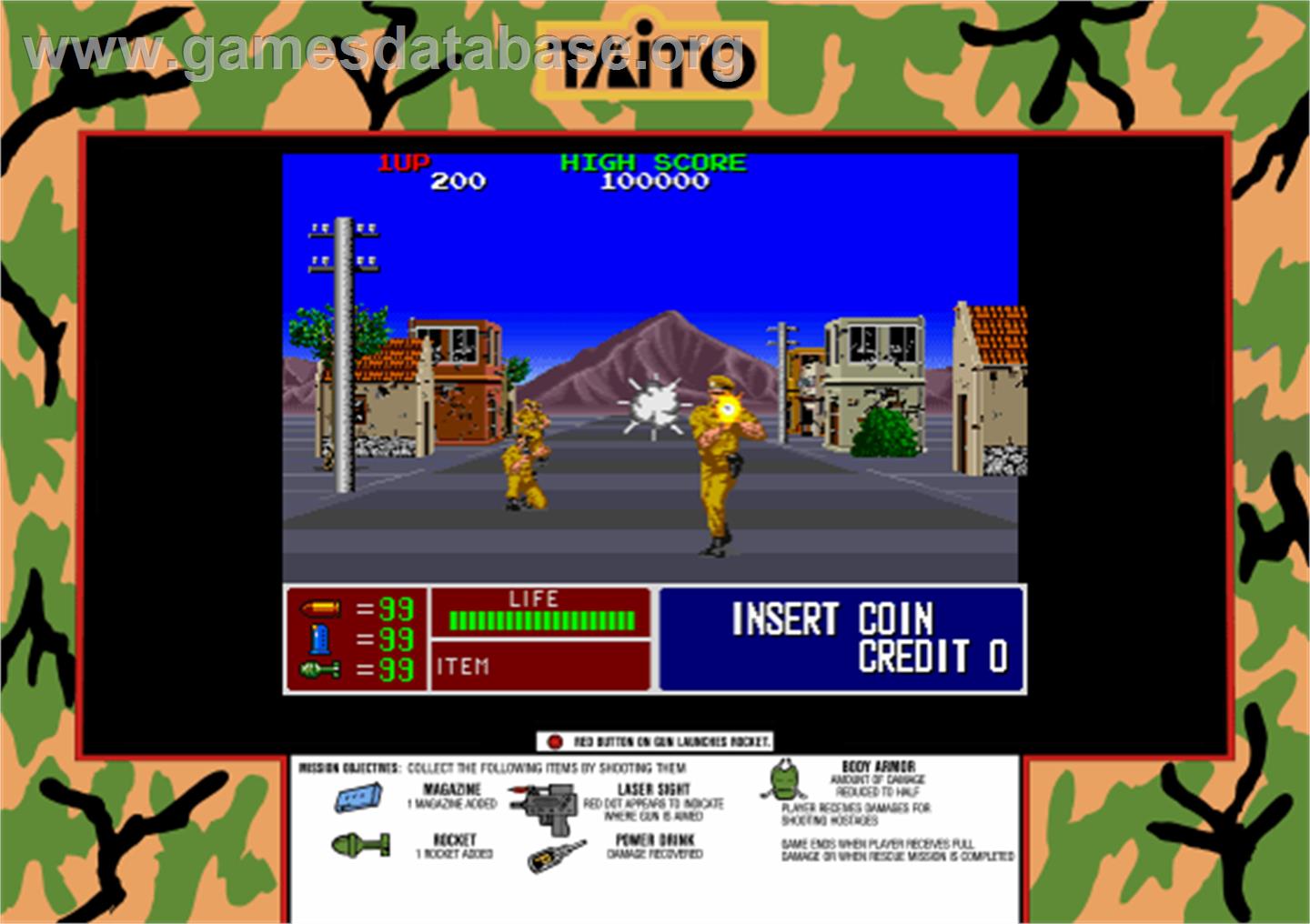 Operation Thunderbolt - Arcade - Artwork - Artwork