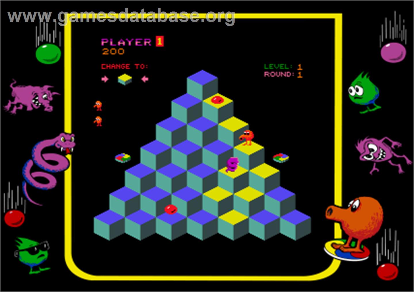 Q*bert - Arcade - Artwork - Artwork