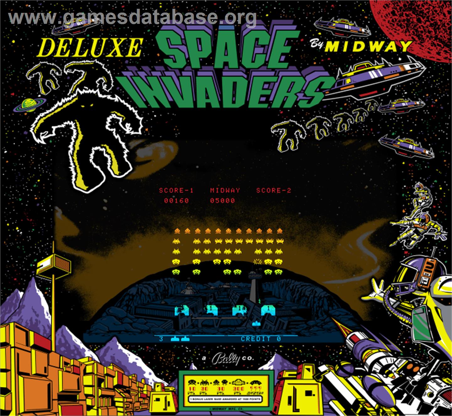 Space Invaders Deluxe - Arcade - Artwork - Artwork
