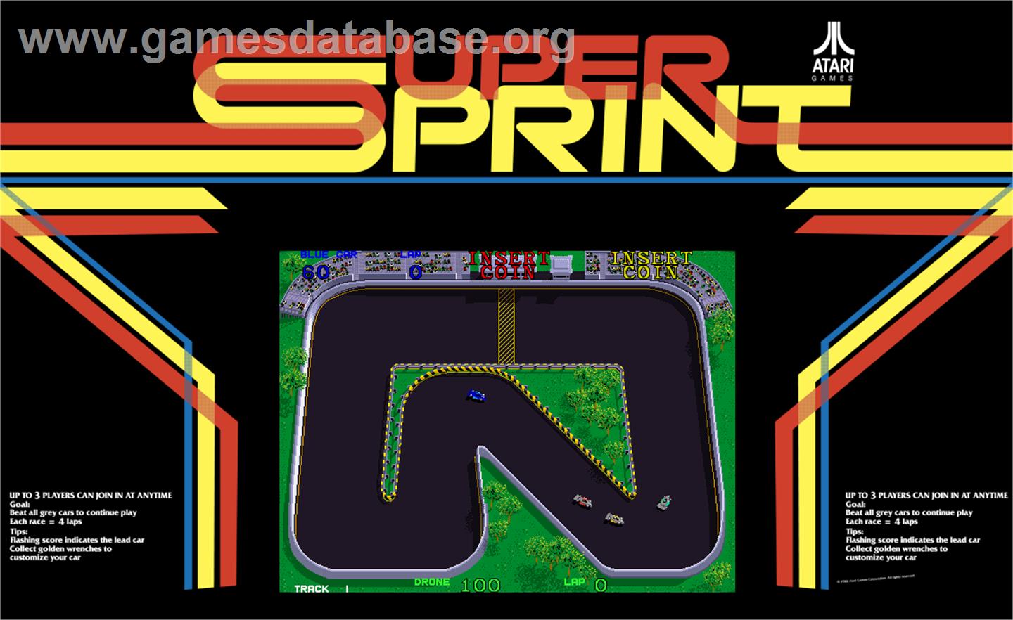 Super Sprint - Arcade - Artwork - Artwork
