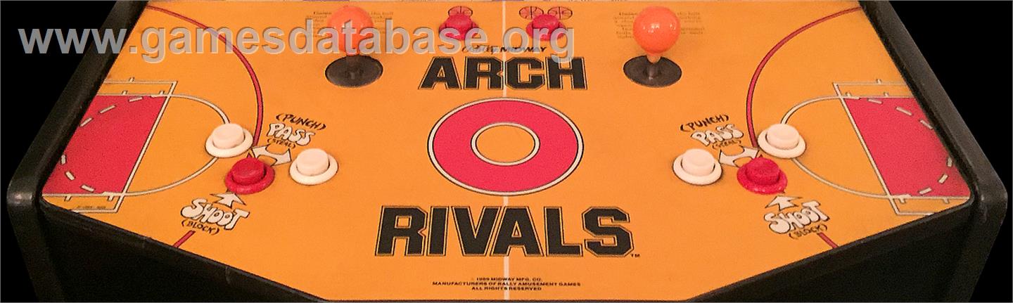 Arch Rivals - Arcade - Artwork - Control Panel