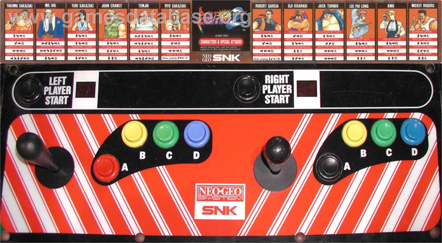 Art of Fighting 2 / Ryuuko no Ken 2 - Arcade - Artwork - Control Panel