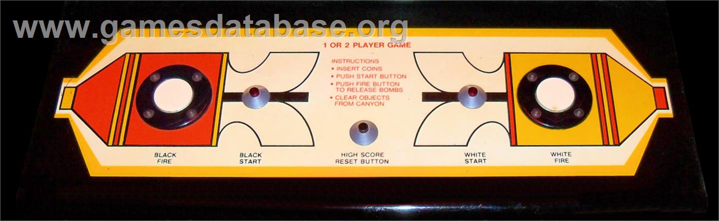 Canyon Bomber - Arcade - Artwork - Control Panel