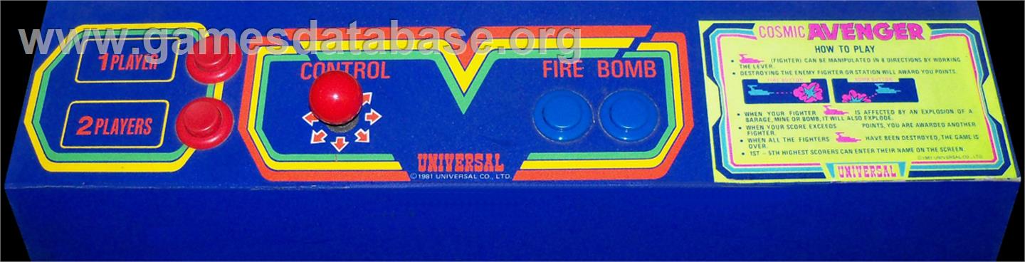 Cosmic Avenger - Arcade - Artwork - Control Panel