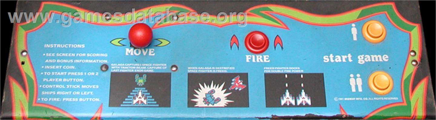 Galaga - Arcade - Artwork - Control Panel