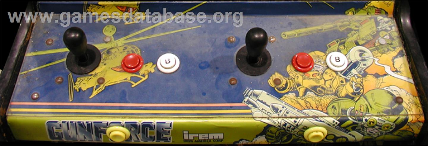 Gunforce - Battle Fire Engulfed Terror Island - Arcade - Artwork - Control Panel