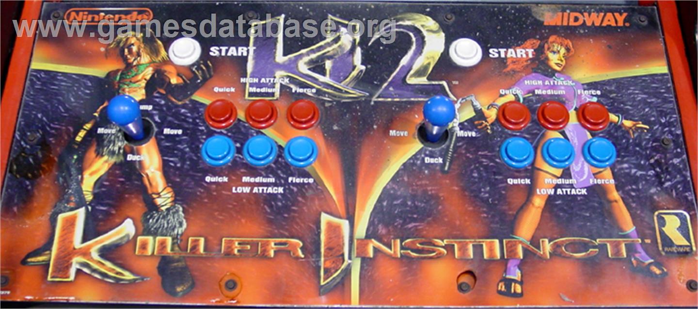 Killer Instinct 2 - Arcade - Artwork - Control Panel