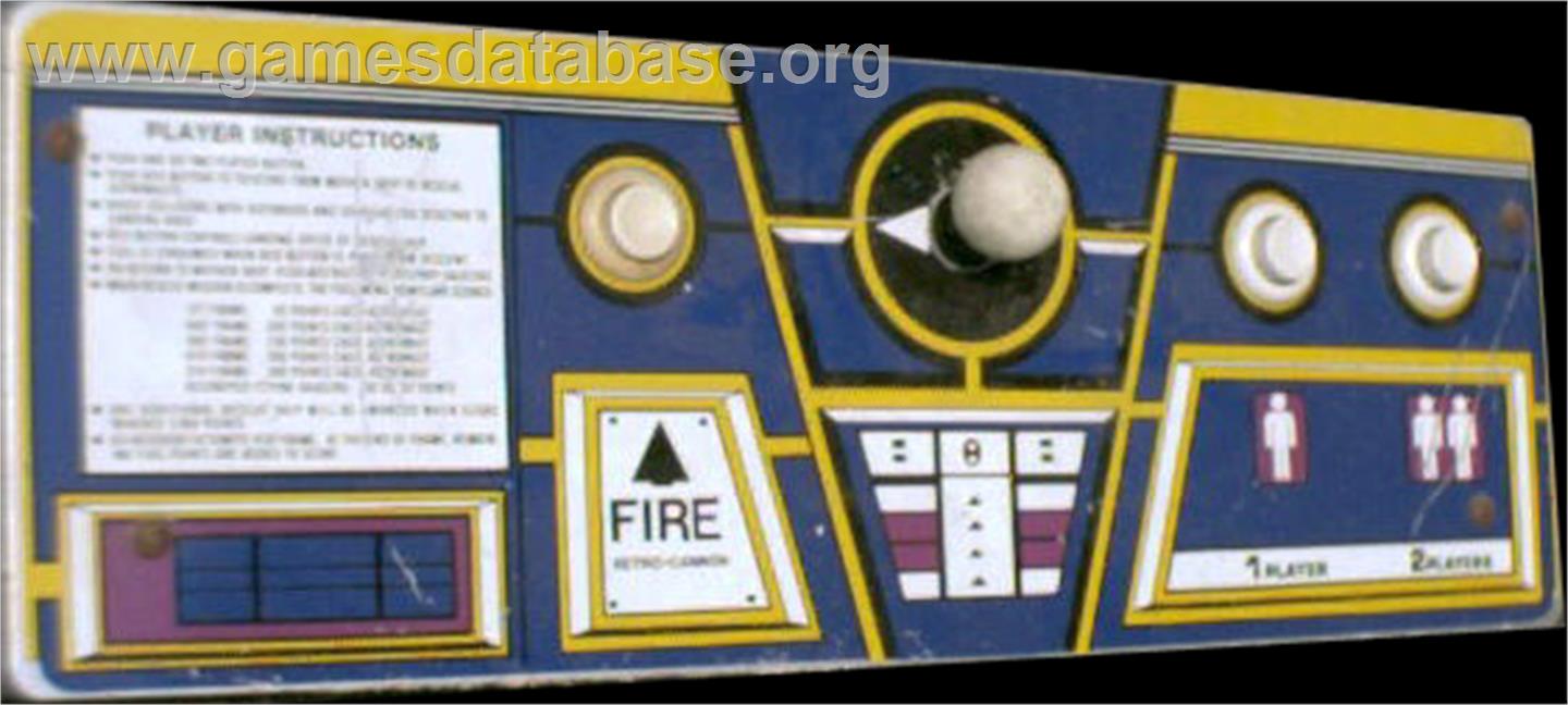 Lunar Rescue - Arcade - Artwork - Control Panel
