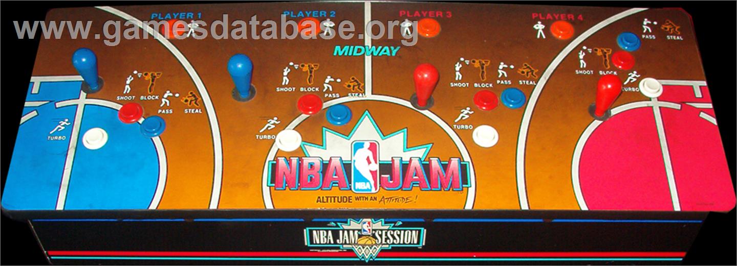 NBA Jam - Arcade - Artwork - Control Panel