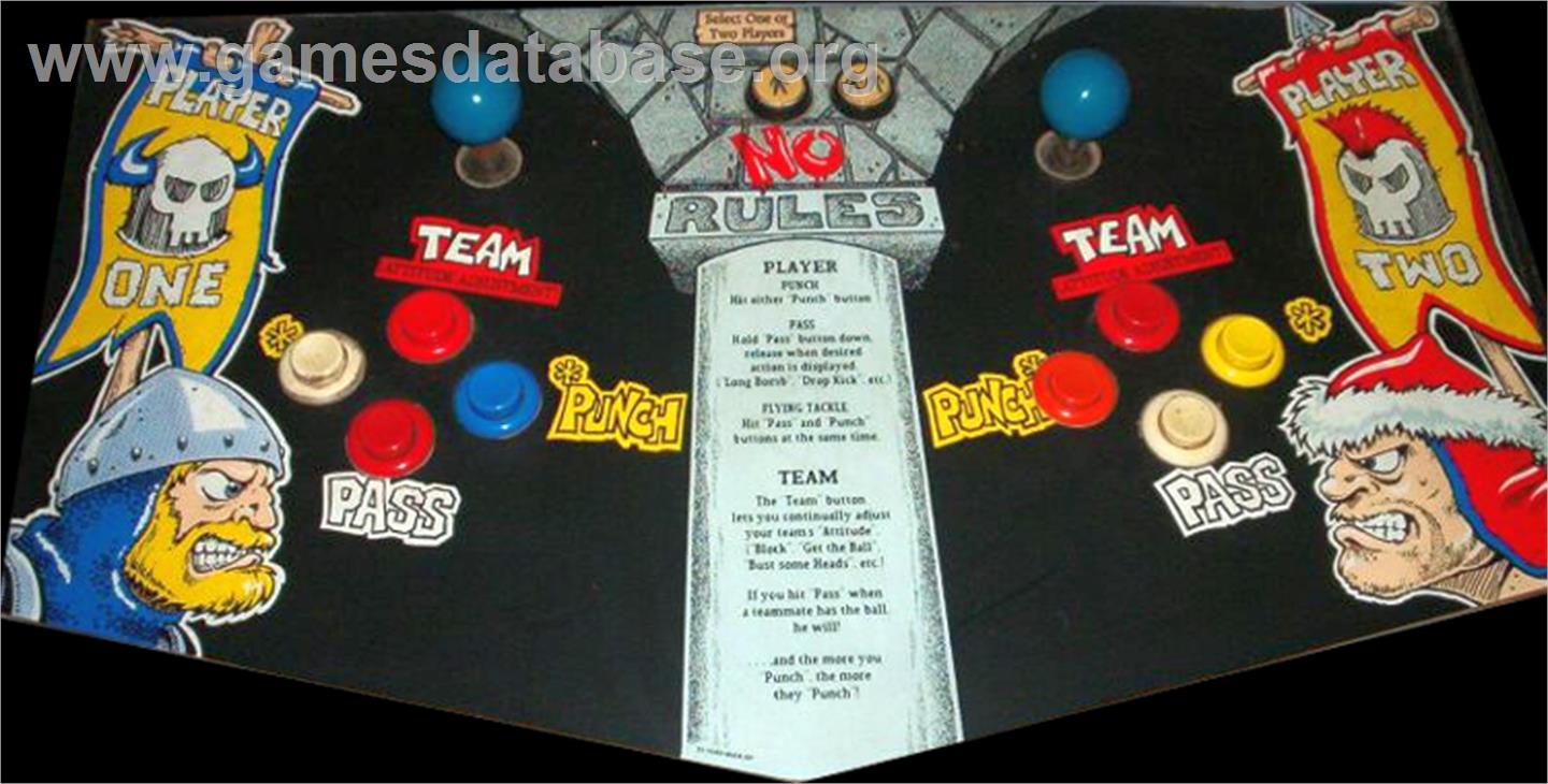 Pigskin 621AD - Arcade - Artwork - Control Panel