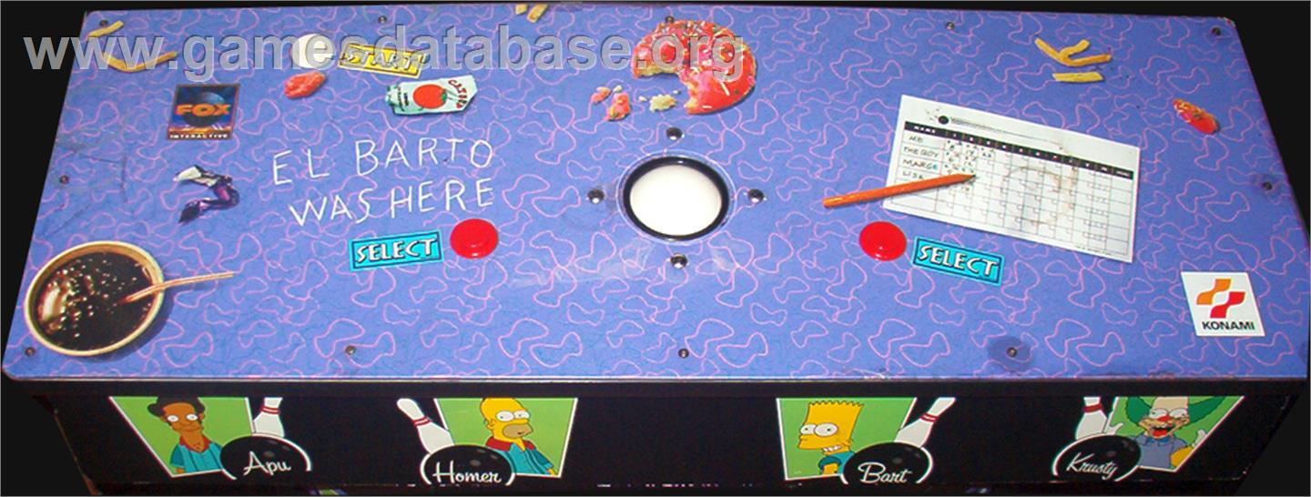 Simpsons Bowling - Arcade - Artwork - Control Panel