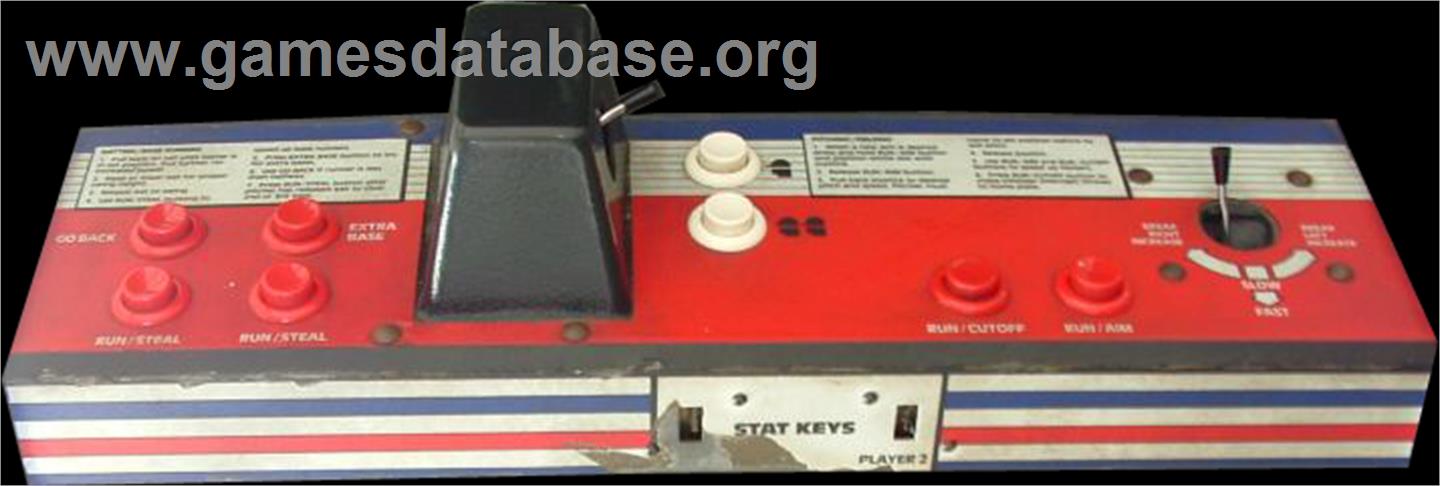 Super Baseball Double Play Home Run Derby - Arcade - Artwork - Control Panel