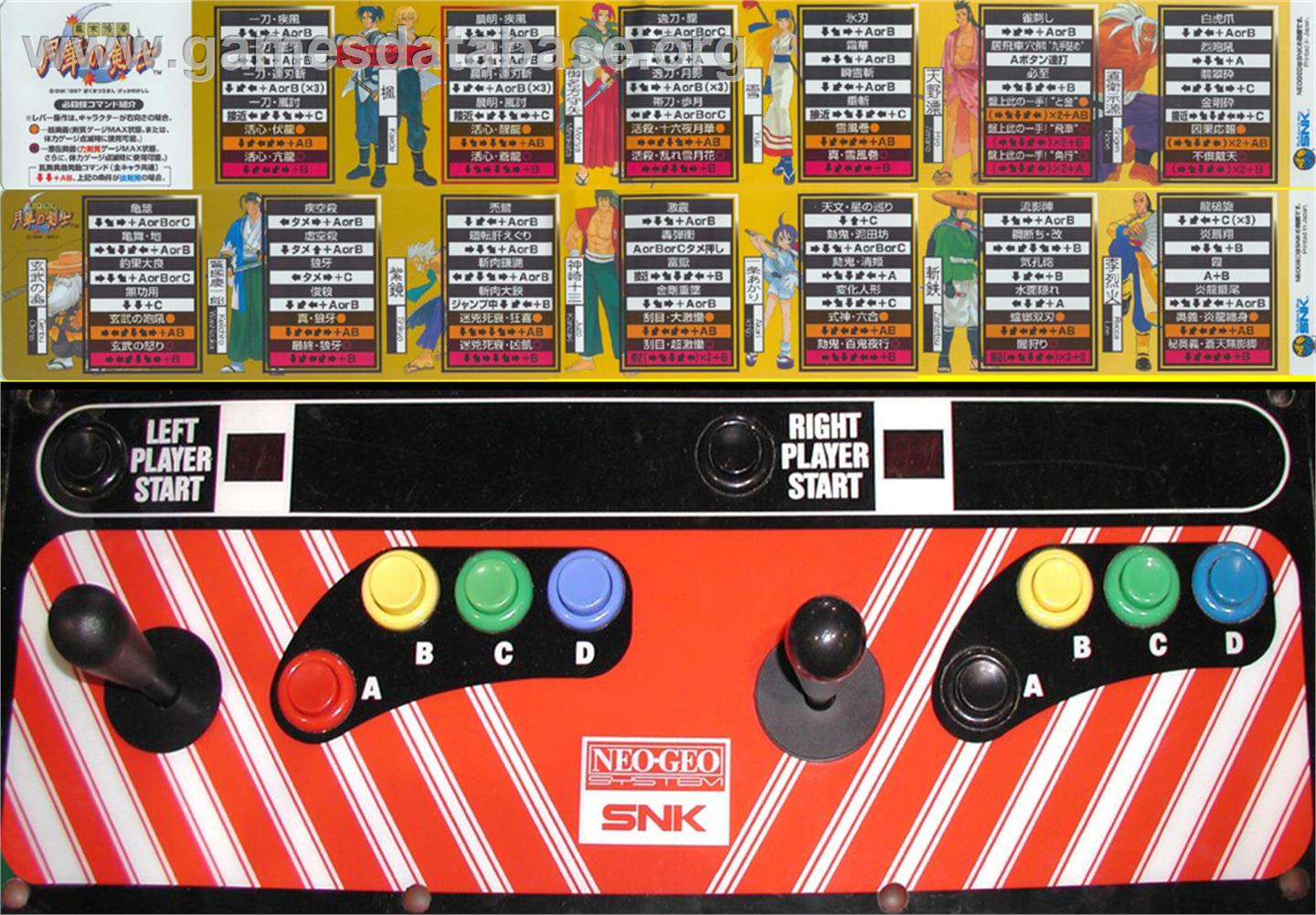 The Last Blade / Bakumatsu Roman - Gekka no Kenshi - Arcade - Artwork - Control Panel