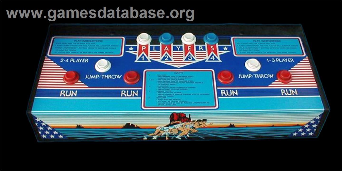 Track & Field - Arcade - Artwork - Control Panel