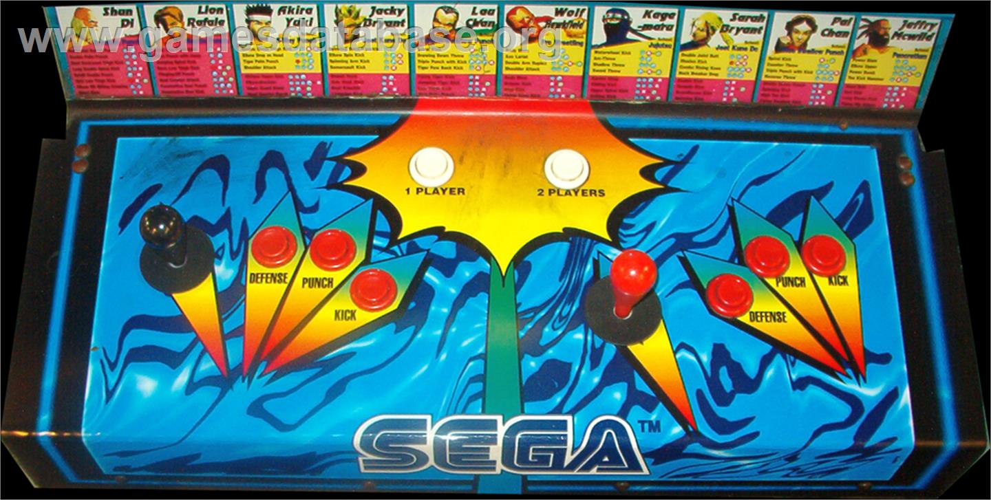 Virtua Fighter 2 - Arcade - Artwork - Control Panel