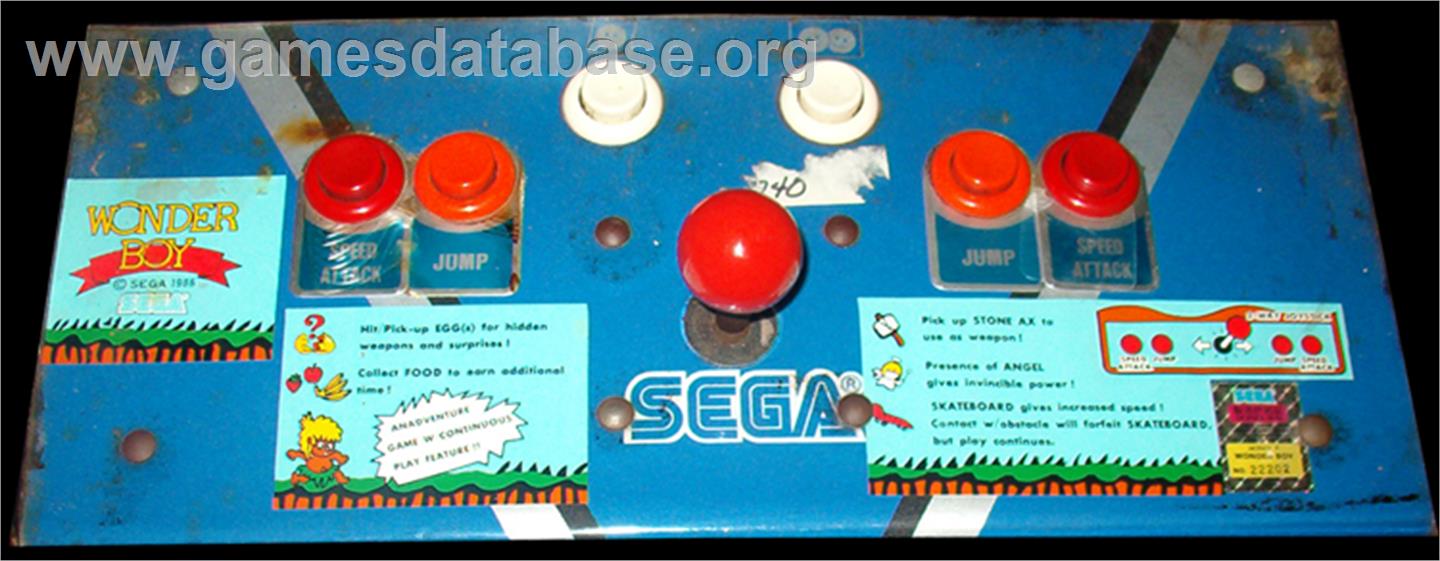 Wonder Boy Deluxe - Arcade - Artwork - Control Panel