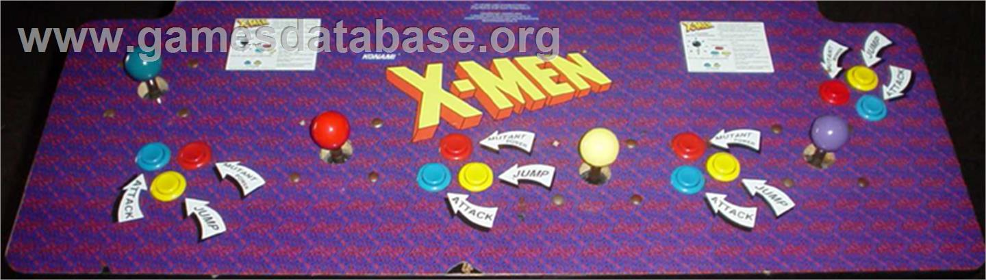 X-Men - Arcade - Artwork - Control Panel