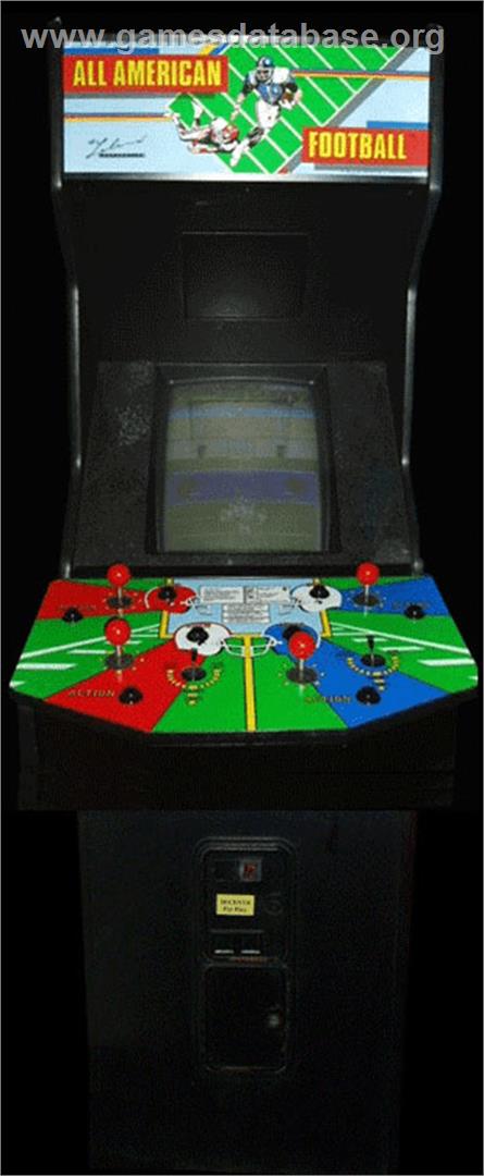 All American Football - Arcade - Artwork - Cabinet