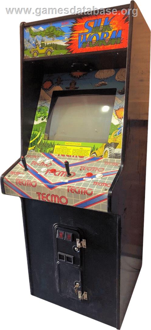 Silk Worm - Arcade - Artwork - Cabinet