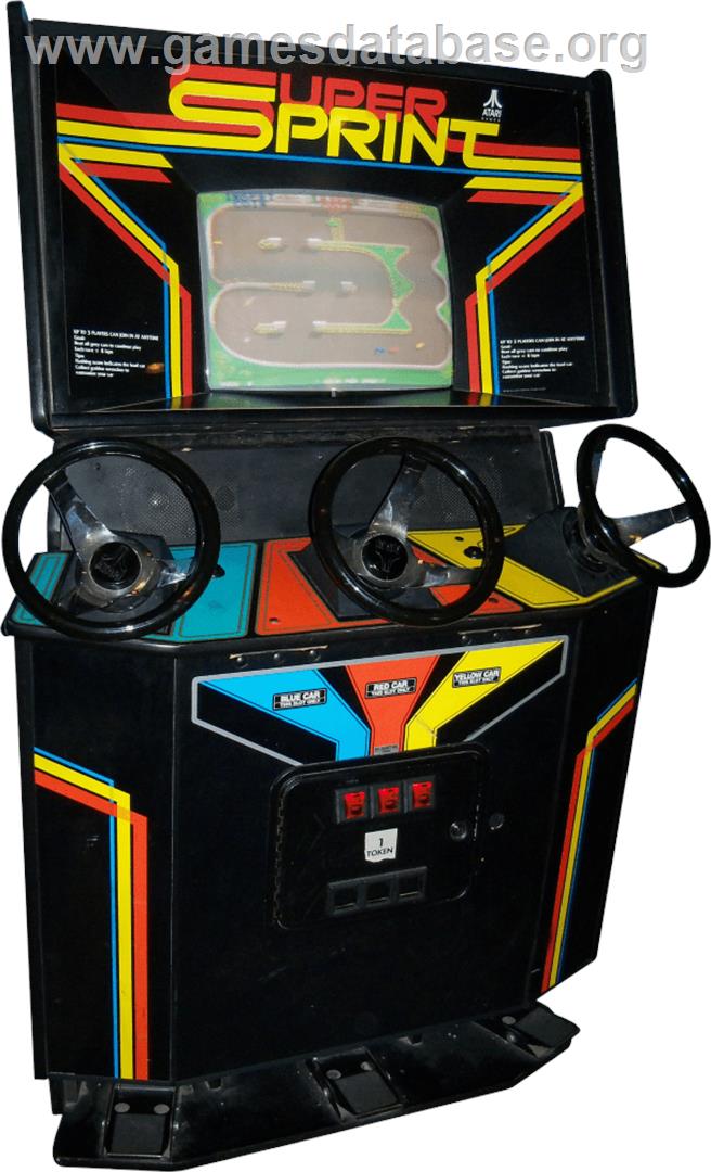 Super Sprint - Arcade - Artwork - Cabinet