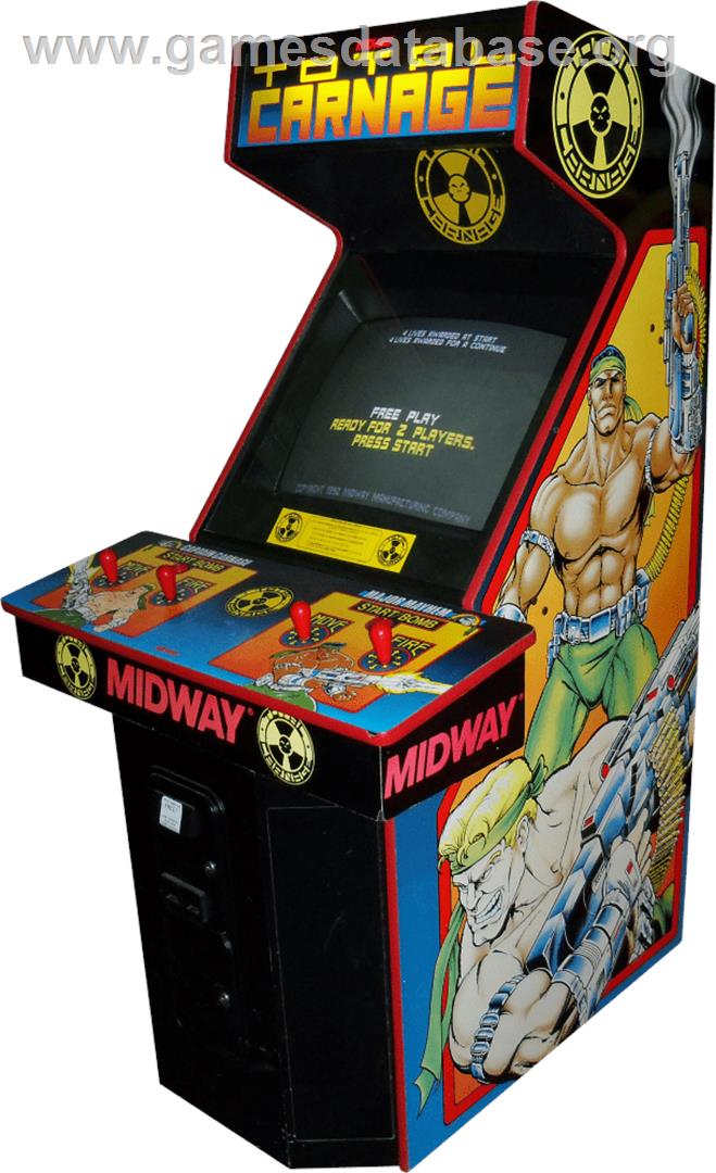 Total Carnage - Arcade - Artwork - Cabinet