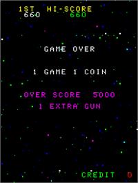 Game Over Screen for Cosmic Alien.