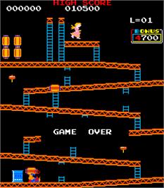 Game Over Screen for Crazy Kong Part II.