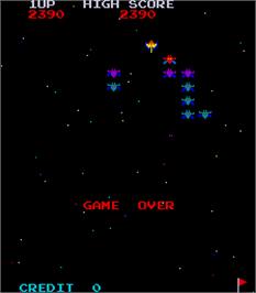 Game Over Screen for Galaxian.