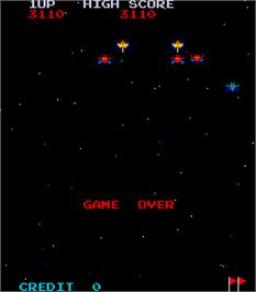Game Over Screen for Galaxian Turbo.