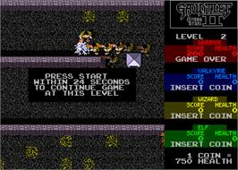 Game Over Screen for Gauntlet II.