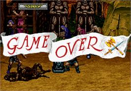 Game Over Screen for Golden Axe: The Revenge of Death Adder.
