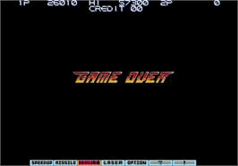 Game Over Screen for Gradius III.