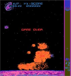 Game Over Screen for Halley's Comet.