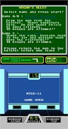 Game Over Screen for Hogan's Alley.