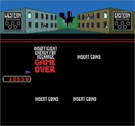 Game Over Screen for International Team Laser.