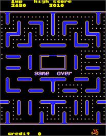 Game Over Screen for Jr. Pac-Man.