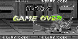 Game Over Screen for Knights of Valour Super Heroes Plus / Sangoku Senki Super Heroes Plus.