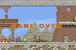 Game Over Screen for Legend of Hero Tonma.