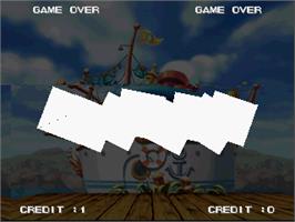 Game Over Screen for Magical Tetris Challenge.