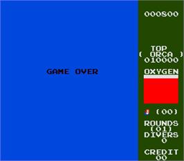 Game Over Screen for Marine Boy.