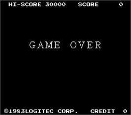 Game Over Screen for Monoshiri Quiz Osyaberi Macha.