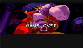 Game Over Screen for Night Warriors: Darkstalkers' Revenge.